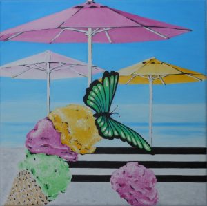 Summer-Love-Ice-Cream- Yellow, Mint, Pink, Parasols